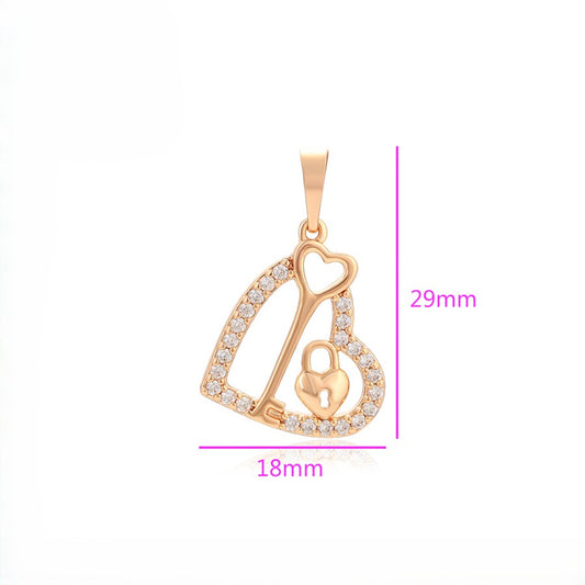 Key to My Heart Padlock Pendant