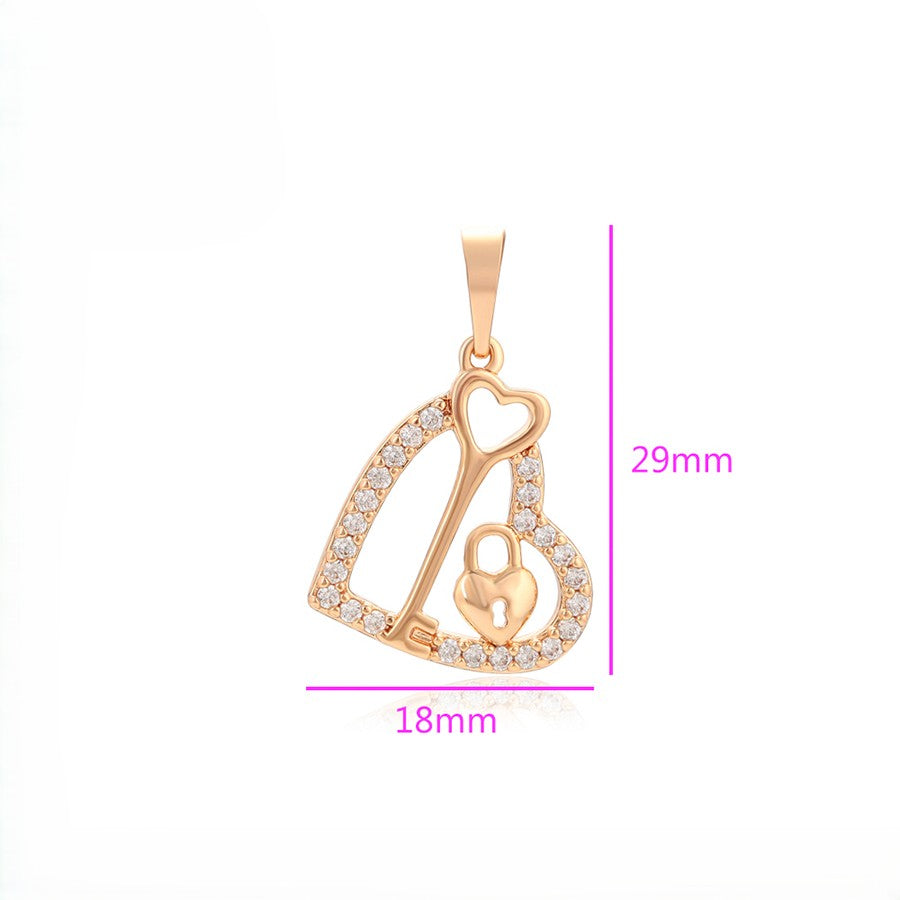 Key to My Heart Padlock Pendant