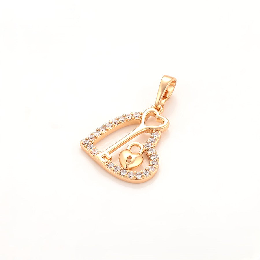Key to My Heart Padlock Pendant
