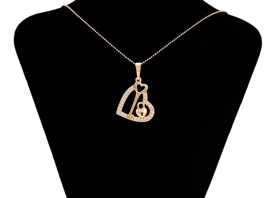 Key to My Heart Padlock Pendant